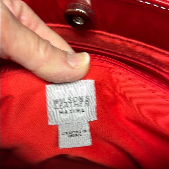 Vintage Wilson Leather Bag Red - Picture 10 of 16